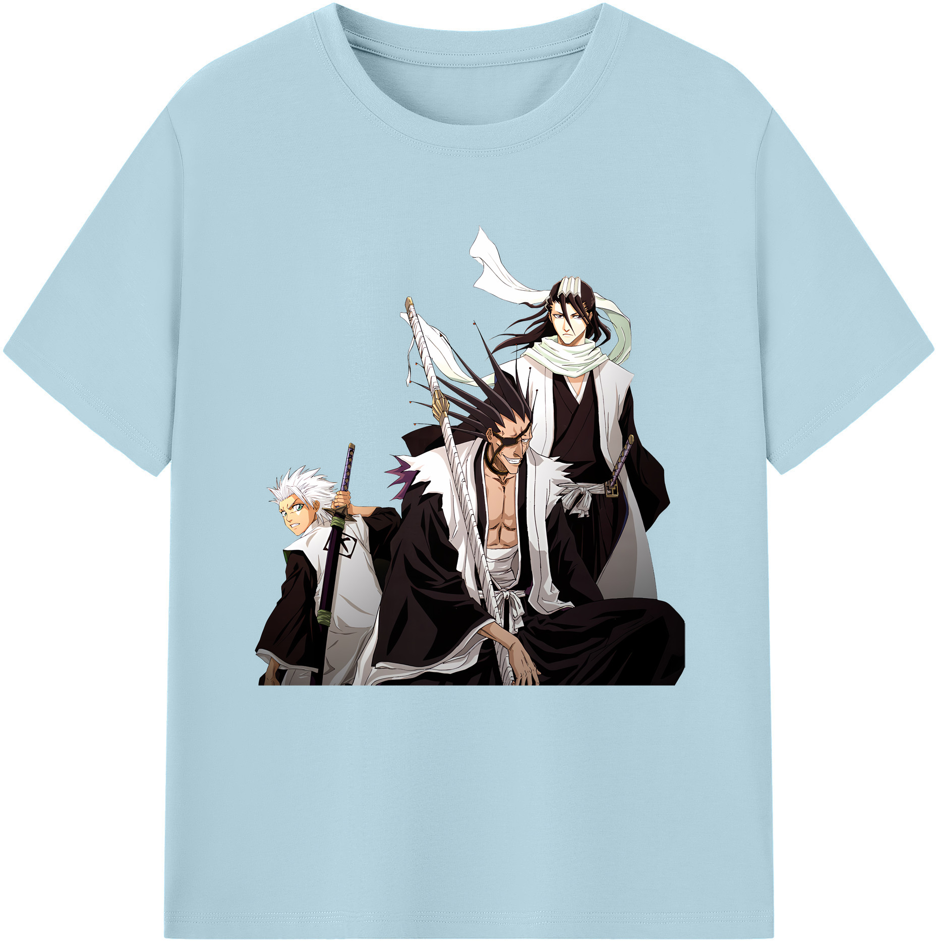 （画像用） ブリーチ ざらき けんぱち BLEACH Zaraki Kenpachi 綿100％半袖Tシャツ（フロントプリント）
